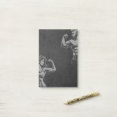 Moderne Fitness Trainer Bodybuilding Gym Instructo Post-it Klebezettel (Auf Schreibtisch)