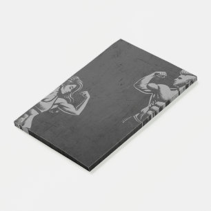 Moderne Fitness Trainer Bodybuilding Gym Instructo Post-it Klebezettel