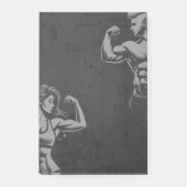 Moderne Fitness Trainer Bodybuilding Gym Instructo Post-it Klebezettel (Vorderseite)