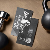 Moderne Fitness Trainer Bodybuilding Gym Instructo Visitenkarte