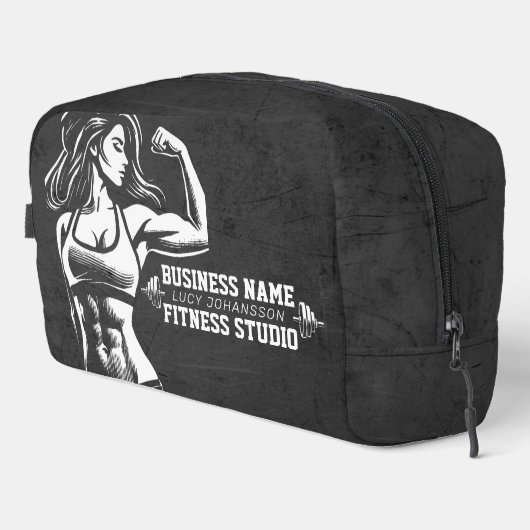 Moderne Fitness Trainer Bodybuilding Gym Instructo Waschbeutel (Rechte Ecke)