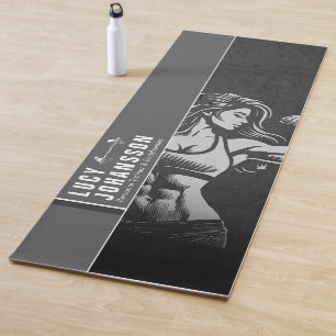 Moderne Fitness Trainer Bodybuilding Gym Instructo Yogamatte