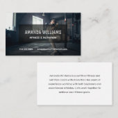 Moderne Fitness Trainer Foto Visitenkarte (Vorne/Hinten)