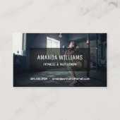 Moderne Fitness Trainer Foto Visitenkarte (Vorderseite)