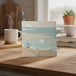 Moderne Flachdesign-Meereslandschaft ID1205 Fliese