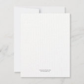 Moderne flache Note Card Dankeskarte (Rückseite)