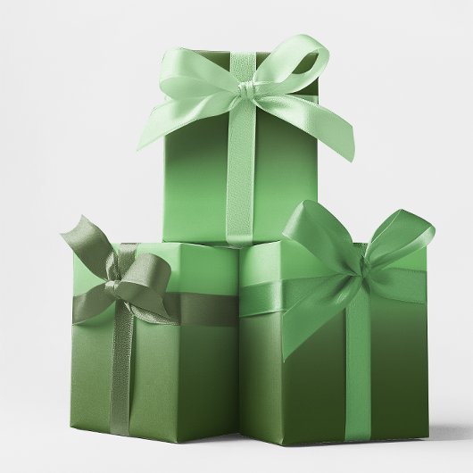 Moderne Fläche und grüner Wald Geschenkpapier Set