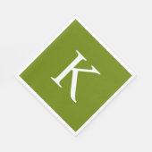 Moderne Flachgrafik Daisy Green Serviette (Ecke)