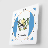 Moderne Flagge Guatemalas, Zuhause / Design Quadratische Wanduhr (Winkel)