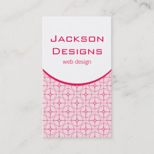 Moderne Flair Business Card, rosa Visitenkarte