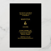 Moderne Flair Script Minimalistisch Black Foto Hoc Folieneinladung (Vorderseite)