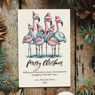 Moderne Flamingos Haustierliebhaber Weihnachten Fl