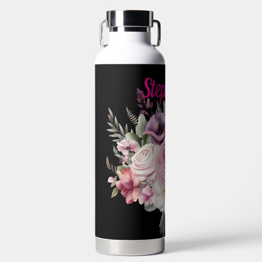 Moderne Flasche mit Blumengetränk nach Maß (Vorderseite)