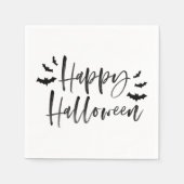 Moderne Fledermäuse glückliches Halloween Serviette (Vorderseite)