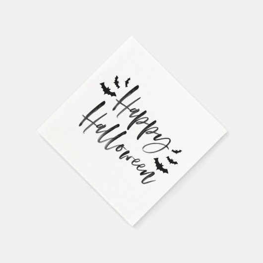 Moderne Fledermäuse glückliches Halloween Serviette (Ecke)