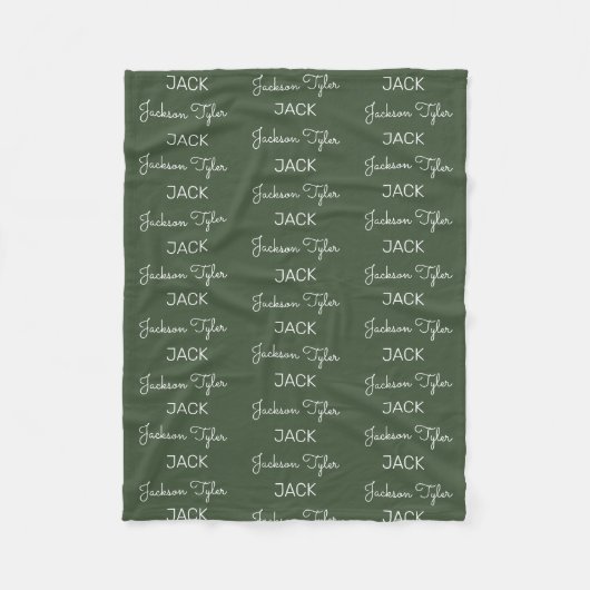 Moderne Fleece Personalisiert Name Baby Blanket (Vorderseite)