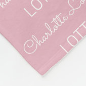 Moderne Fleece Personalisiert Name Baby Blanket (Ecke)
