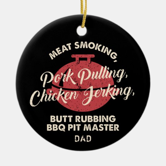 Moderne Fleischrauchen GRILLEN Pit Master Vater Keramik Ornament (Vorne)