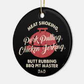 Moderne Fleischrauchen GRILLEN Pit Master Vater Keramik Ornament (Links)