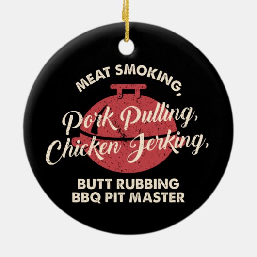 Moderne Fleischrauchen GRILLEN Pit Master Vater Keramik Ornament (Hinten)