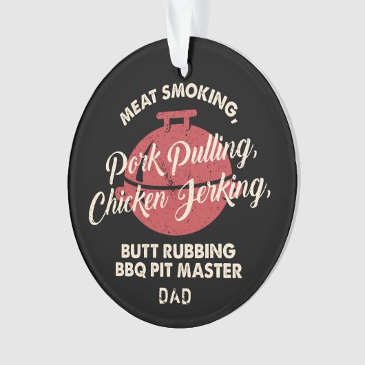 Moderne Fleischrauchen GRILLEN Pit Master Vater Ornament (Vorderseite)