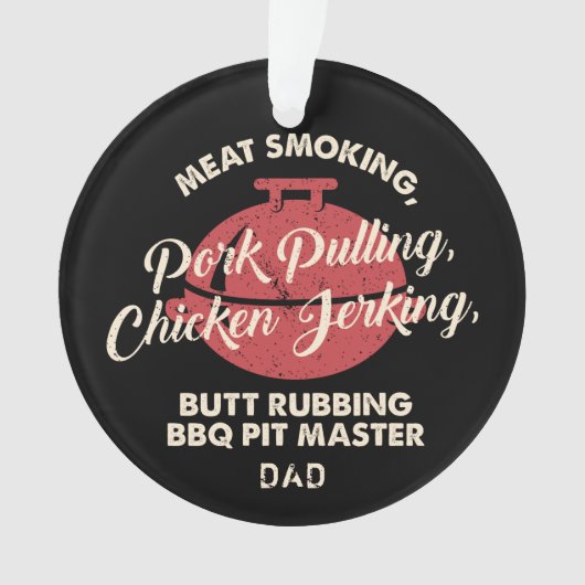 Moderne Fleischrauchen GRILLEN Pit Master Vater Ornament (Vorderseite)