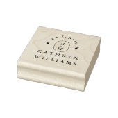 Moderne Fleuron-Monogramm-Ex-Libris-Bookplate-Buch Gummistempel (Stempel)