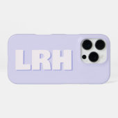 Moderne Flieder-Minimalist-Monogramm-iPhone-Hülle iPhone Hülle (Rückseite (Horizontal))