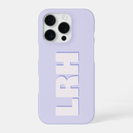 Moderne Flieder-Minimalist-Monogramm-iPhone-Hülle iPhone Hülle (Rückseite)