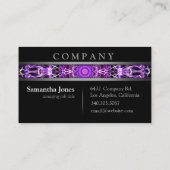 Moderne Fliege weg lila Visitenkarte (Rückseite)