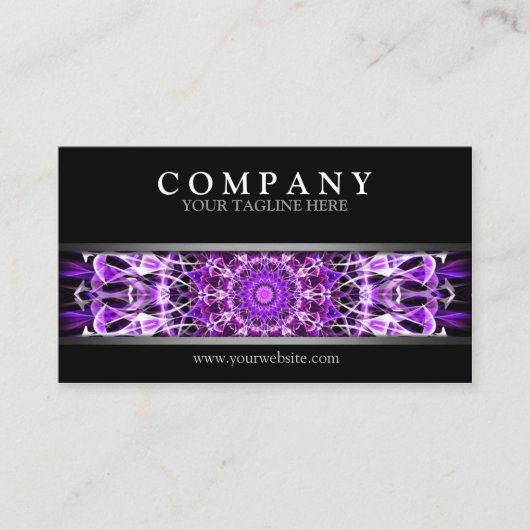 Moderne Fliege weg lila Visitenkarte (Vorderseite)