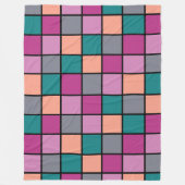 Moderne Fliesen Muster 5 Farben Fleecedecke (Vorderseite)