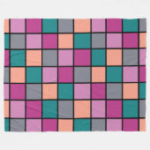 Moderne Fliesen Muster 5 Farben Fleecedecke (Vorderseite (Horizontal))