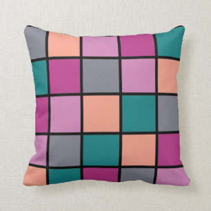 Moderne Fliesen Muster 5 Farben Kissen