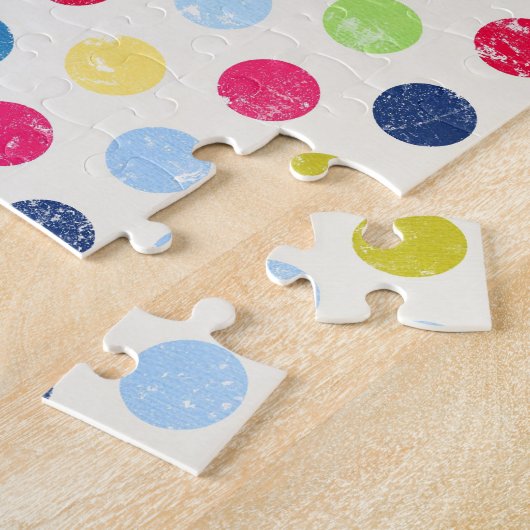 Moderne flippige Flamingo-Tupfen Puzzle (Seite)