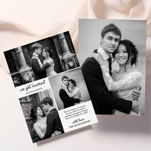 Moderne Flitterwochen-Foto-Elopement-Anzeige Ankündigung