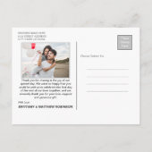 Moderne Flitterwochen Hochzeit 2 Foto Vielen Dank Postkarte (Rückseite)