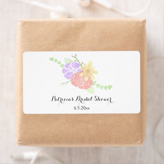 Moderne Flora-Aquarell-Flaschenmarken (Insitu)