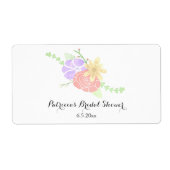 Moderne Flora-Aquarell-Flaschenmarken (Vorne)