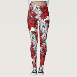 Moderne Flora.Frühlingsblumen. Leggings