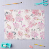 Moderne Flora Rosa Rosa Wasserfarbe Seidenpapier (Basteln)