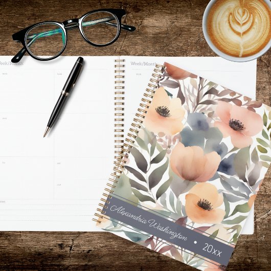 Moderne Floral Aquarell Planer