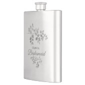 Moderne Floral Bridesmaid Flasche Flachmann (Links)
