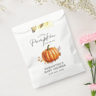 Moderne Floral Fall Babydusche Geschenktütchen