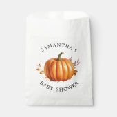 Moderne Floral Fall Babydusche Geschenktütchen (Vorderseite)