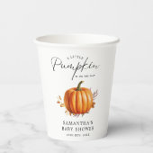 Moderne Floral Fall Babydusche Pappbecher (Rückseite)