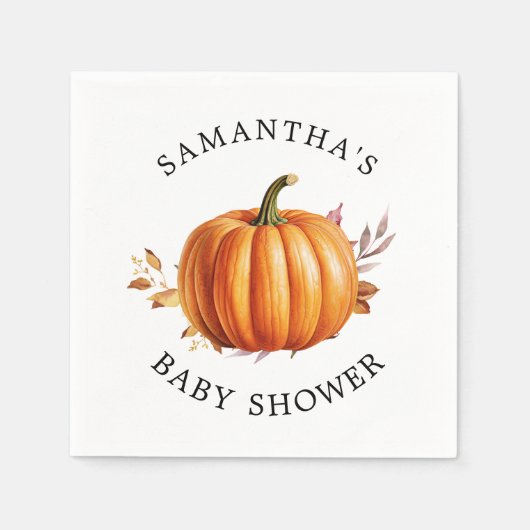 Moderne Floral Fall Babydusche Serviette (Vorderseite)