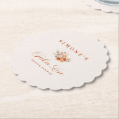 Moderne Floral Fall In Love Bridal Shower Untersetzer (angewinkelt)