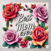 Moderne floral luxuriöse Geschenksammlung Poster (Vorne)