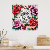 Moderne floral luxuriöse Geschenksammlung Poster (Küche)